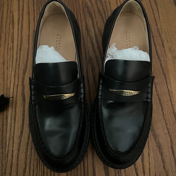 Isabel Marant Frezza Chunky Loafers Black Size 40 New in Box - Picture 4 of 8